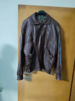 Cazadora Piel Vintage Marrón