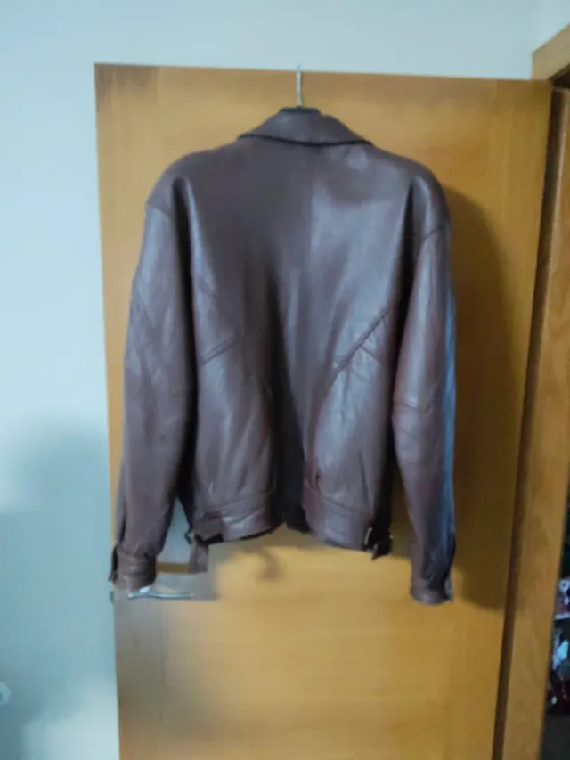 Cazadora Piel Vintage Marrón