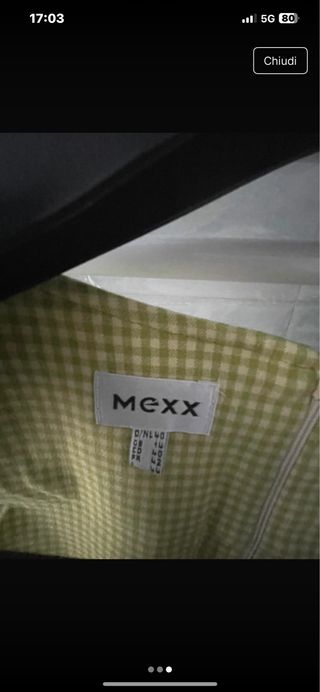 Vestito a quadretti verdino giallo taglia 40