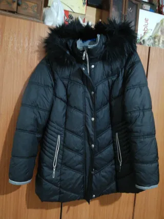 Parka Abrigo Invierno Negro Talla 42