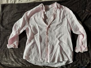 Camisa Zara rosa manga larga