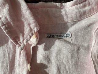 Camisa Zara rosa manga larga