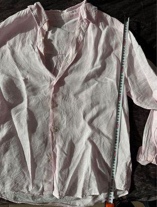 Camisa Zara rosa manga larga