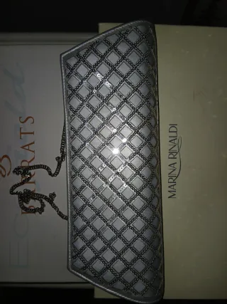 Zapatos antiguos de fiesta Sanse y Bolso Plateado