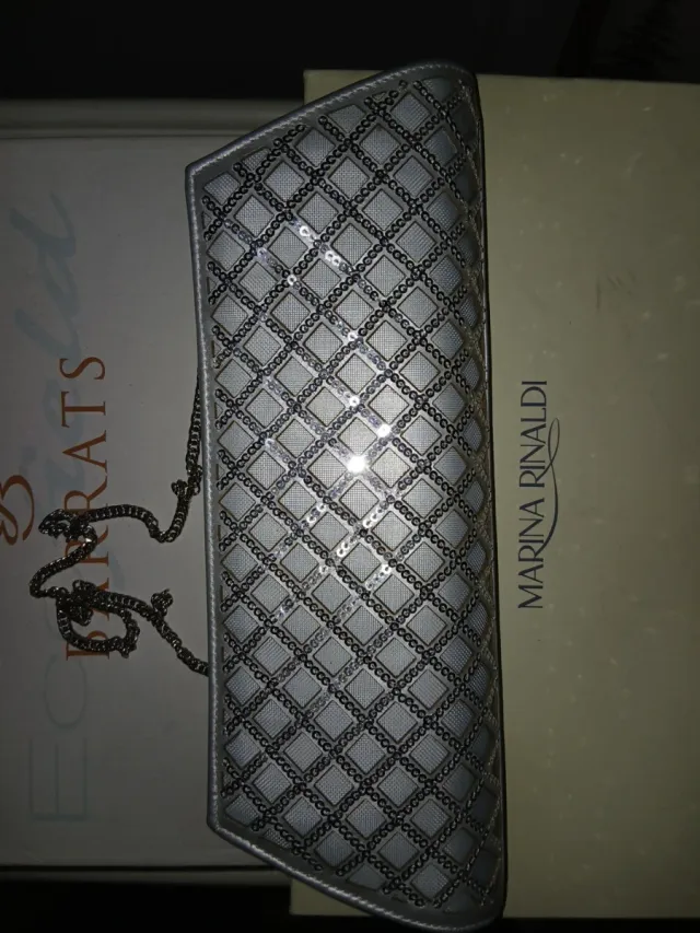 Zapatos antiguos de fiesta Sanse y Bolso Plateado