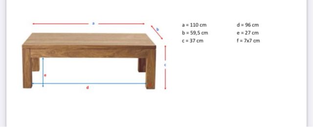 Mesa de centro madera maciza