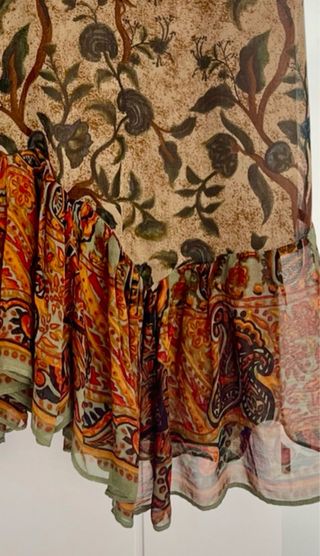 Falda larga estampada floral