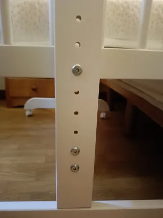 Cuna colecho blanca de madera