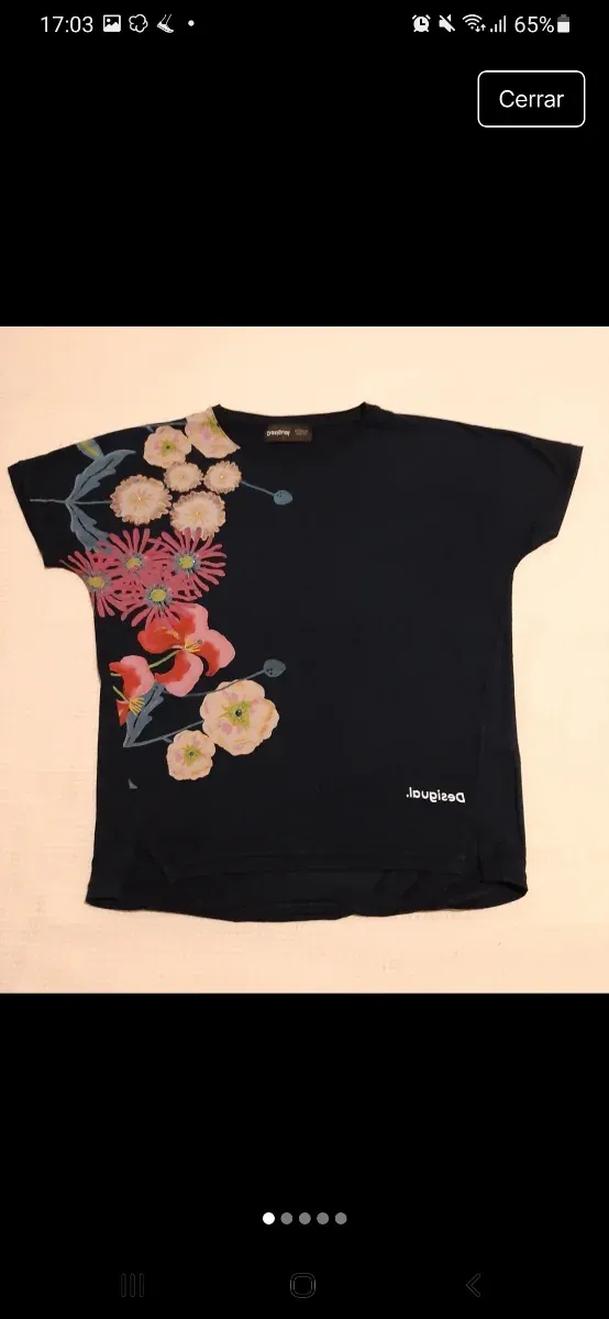 Camiseta Desigual flores manga corta talla 134 cm
