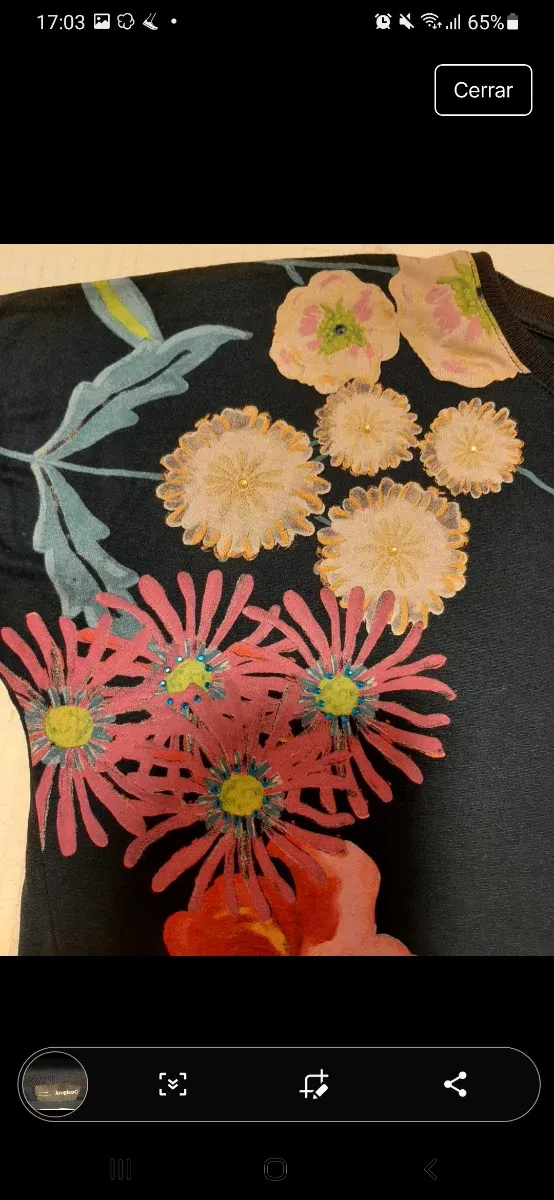 Camiseta Desigual flores manga corta talla 134 cm