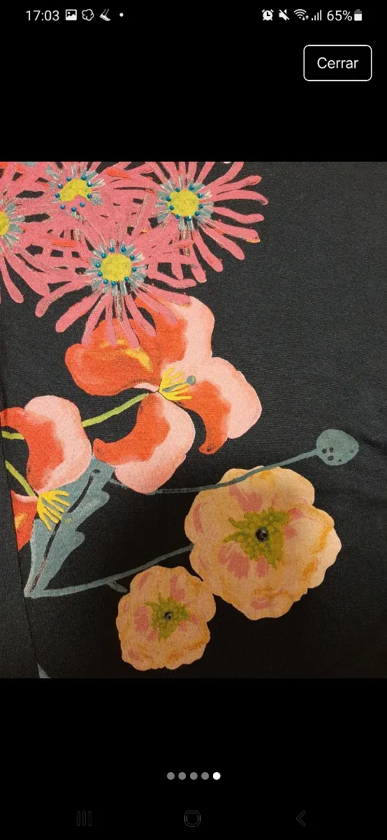 Camiseta Desigual flores manga corta talla 134 cm