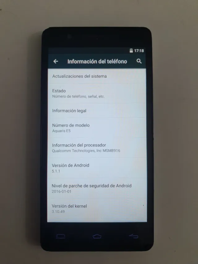 Móvil BQ Aquaris E5 Negro