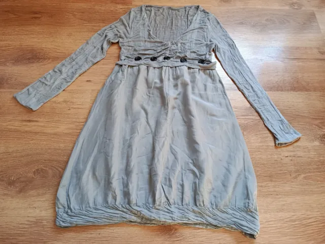 Vestido gris talla M globo