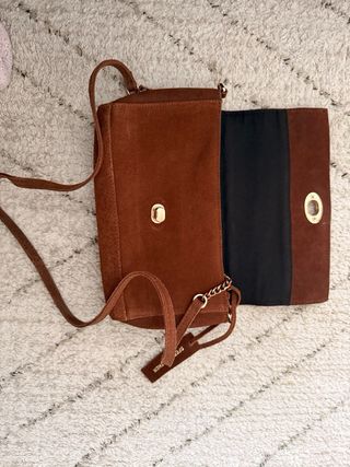 Bolso marrón chocolate ante (piel)