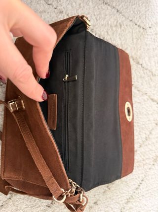 Bolso marrón chocolate ante (piel)