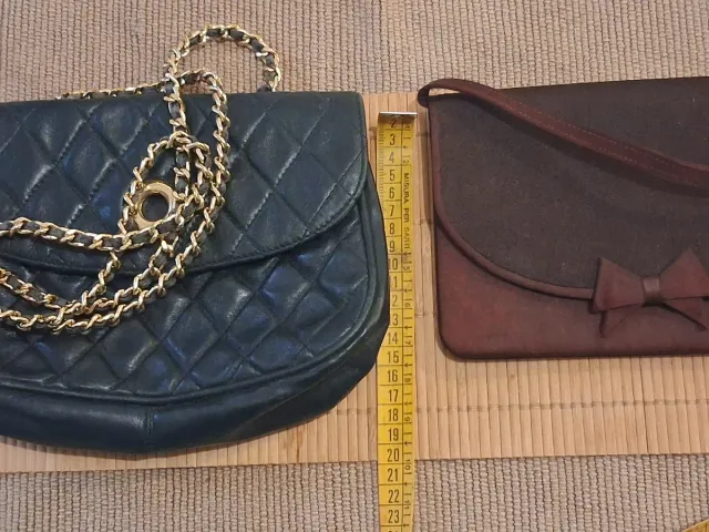 Set 2 Borsette Vintage Nere e Marroni