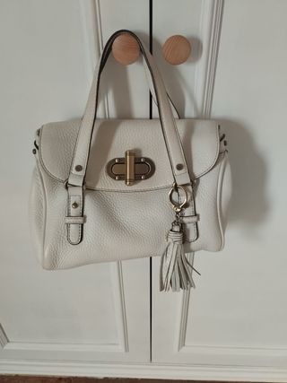 Bolso Gloria Ortiz blanco y dorado
