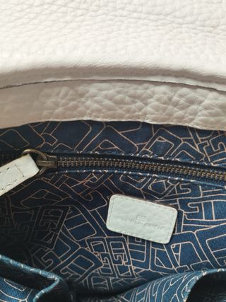 Bolso Gloria Ortiz blanco y dorado