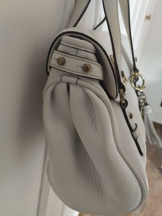 Bolso Gloria Ortiz blanco y dorado