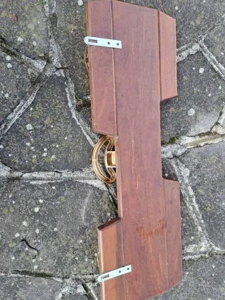 Appendiabiti legno e metallo dorato