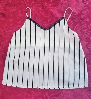 Elegante top tirantes, rayas, para niña
