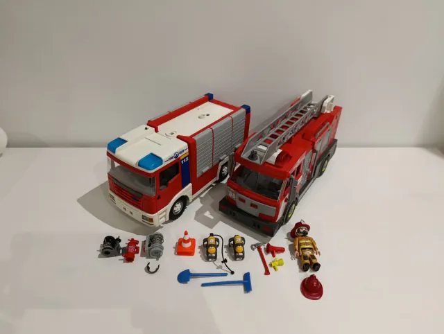 Playmobil Lote 2 camiones bomberos
