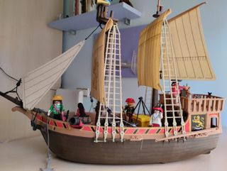Granja, Barco Pirata y Barco Vikingo de Playmobil.