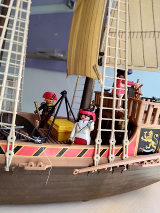Granja, Barco Pirata y Barco Vikingo de Playmobil.