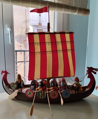 Granja, Barco Pirata y Barco Vikingo de Playmobil.