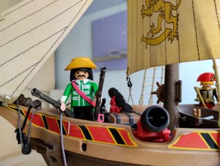 Granja, Barco Pirata y Barco Vikingo de Playmobil.