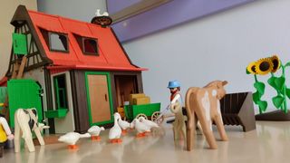 Granja, Barco Pirata y Barco Vikingo de Playmobil.