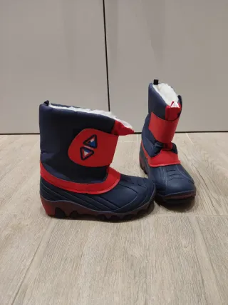 Botas de nieve para niños azul y rojo