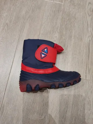 Botas de nieve para niños azul y rojo