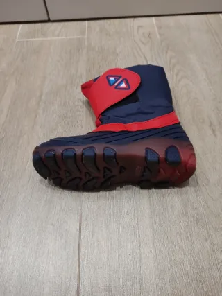 Botas de nieve para niños azul y rojo