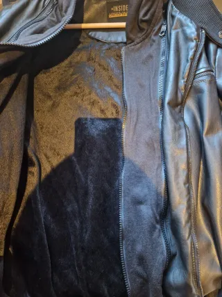 Chaqueta Biker Piel Sintética Interior Peludo