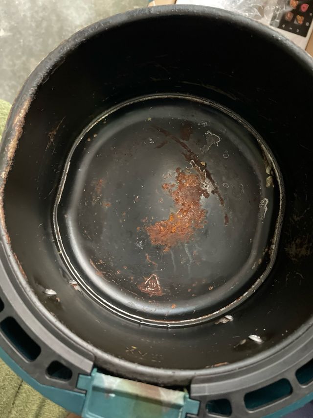 Freidora de aire color verde