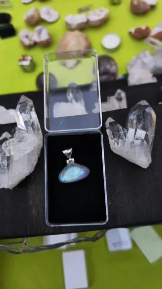 Colgante Piedra Luna Plata