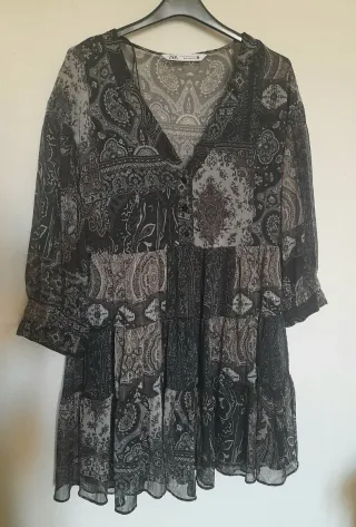 Abito Zara fantasia patchwork