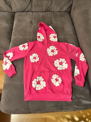 Sudadera Denim Tears rosa con estampado