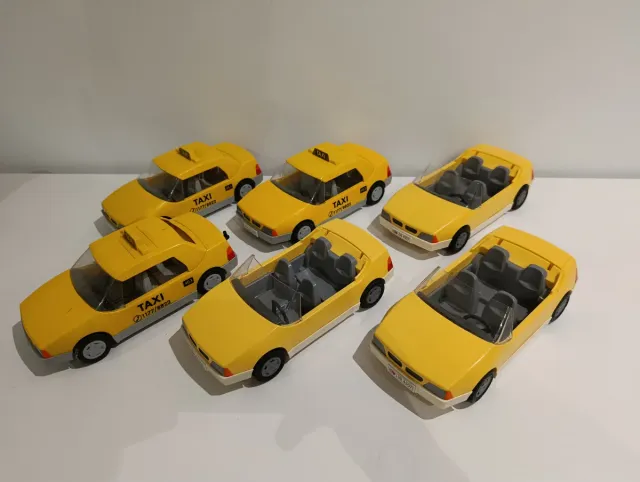 Playmobil lote 3 Taxis y 3 Coches Novios