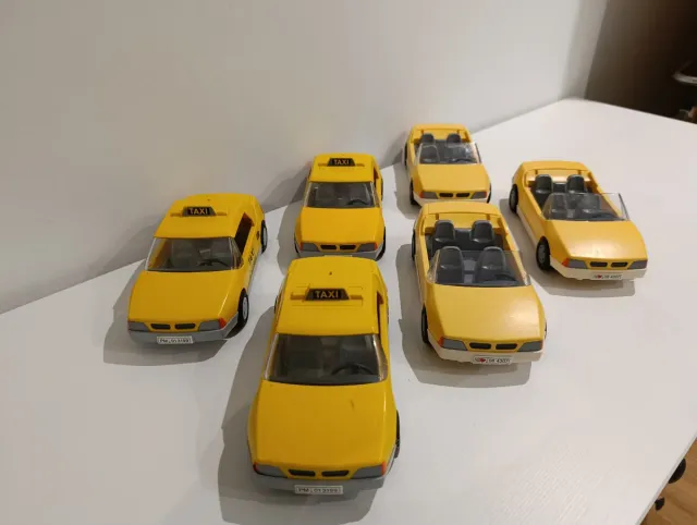 Playmobil lote 3 Taxis y 3 Coches Novios