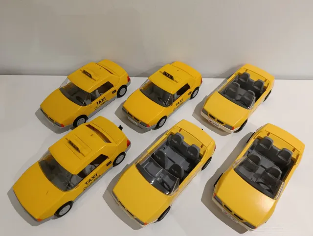 Playmobil lote 3 Taxis y 3 Coches Novios