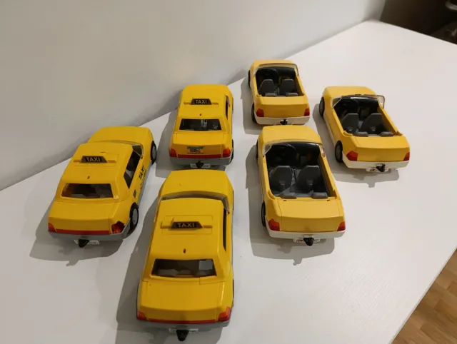 Playmobil lote 3 Taxis y 3 Coches Novios
