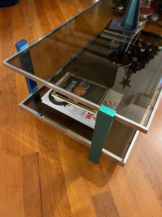 tavolino da salotto in acciaio