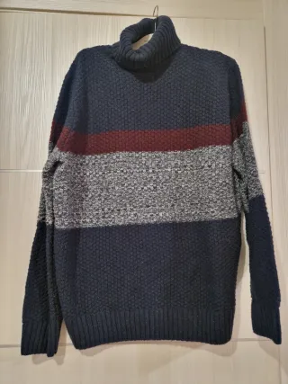 Jersey hombre cuello alto rayas