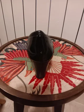 Zapatos de tacón negros talla 39.material ante