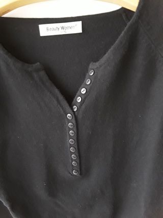 Jersey negro de Beauty Women. Talla M