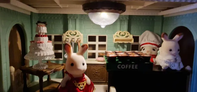 Silvanian families lampara de casa y tienda