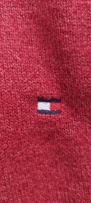 Jersey Tommy Hilfiger Rojo Shawl Collar