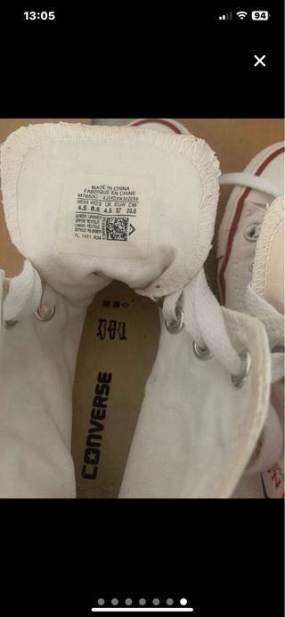 Bambas altas Converse blancas